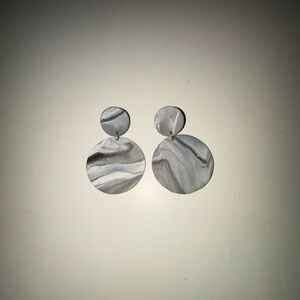 Handmade Clay Marble Pattern Earrings